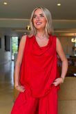 Oscar Drape Trapeze Tank Rouge
